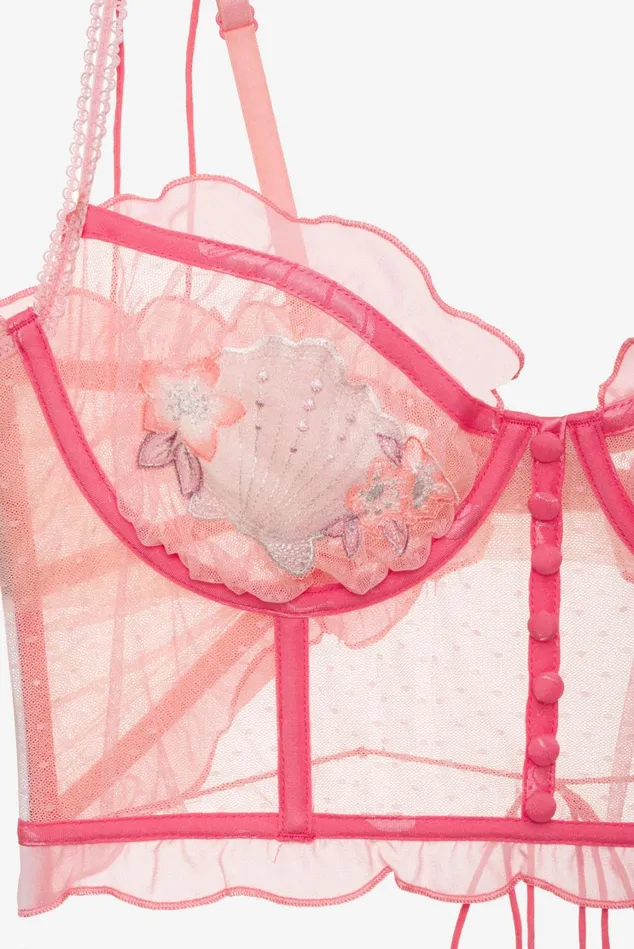 Women Seashell Bustier Pink For Love and Lemons Lingerie Women Seashell Bustier Pink For Love and Lemons Lingerie