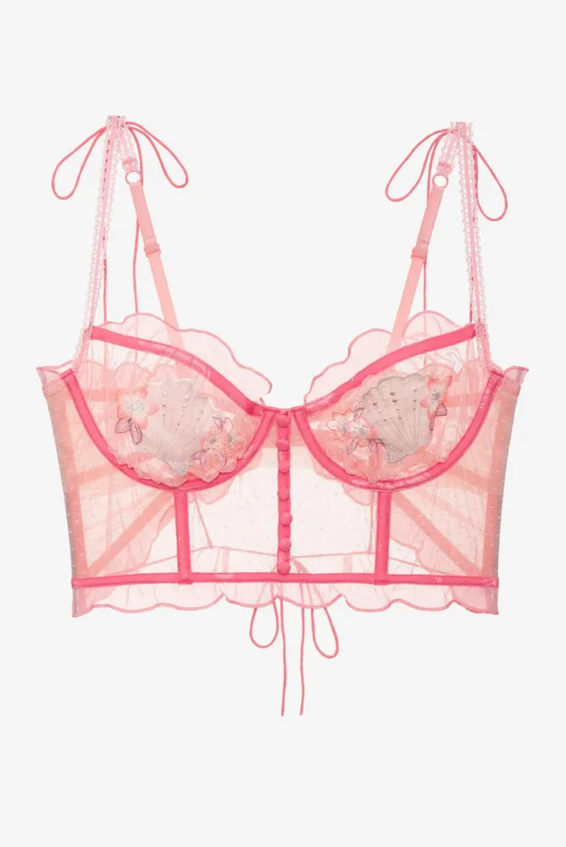 Women Seashell Bustier Pink For Love and Lemons Lingerie Women Seashell Bustier Pink For Love and Lemons Lingerie