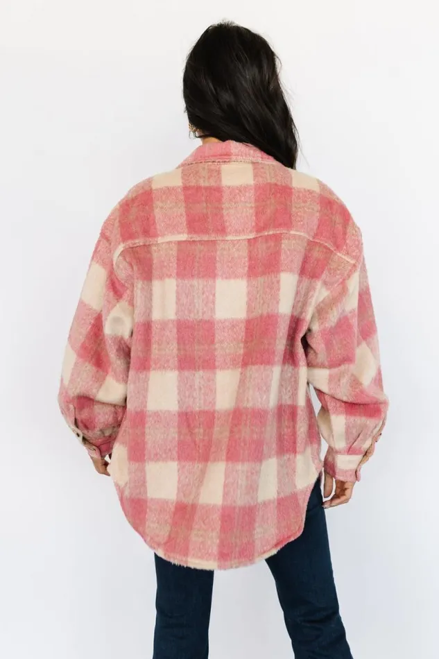 Women Sharon Plaid Shacket Pink Sand Baltic Born Outerwear Women Sharon Plaid Shacket Pink Sand Baltic Born Outerwear
