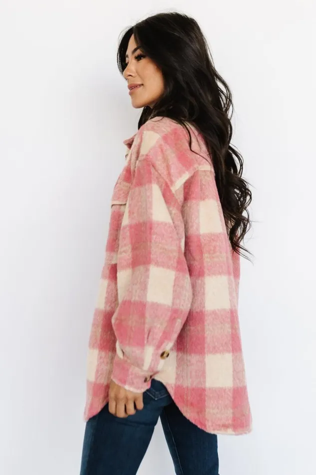 Women Sharon Plaid Shacket Pink Sand Baltic Born Outerwear Women Sharon Plaid Shacket Pink Sand Baltic Born Outerwear