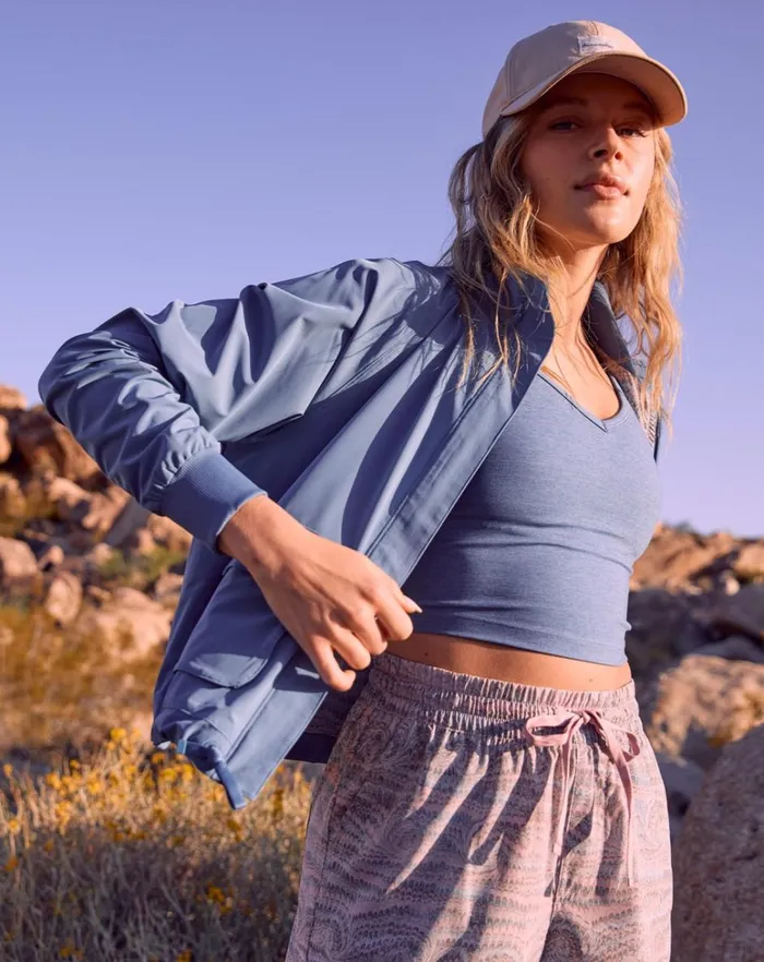 Women Shirts and Tops TravisMathew MORNING INTERVAL MOVEKNIT TANK Heather Copen Blue