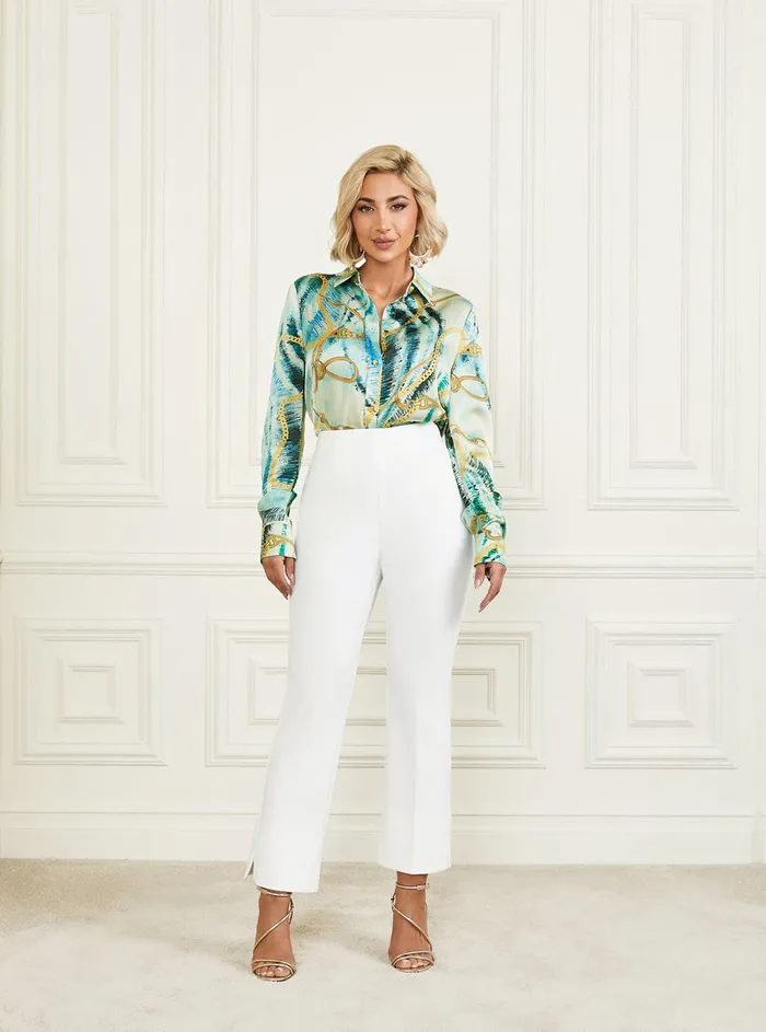 Women Shirts GUESS Marciano Blue Chain Reaction Shirt