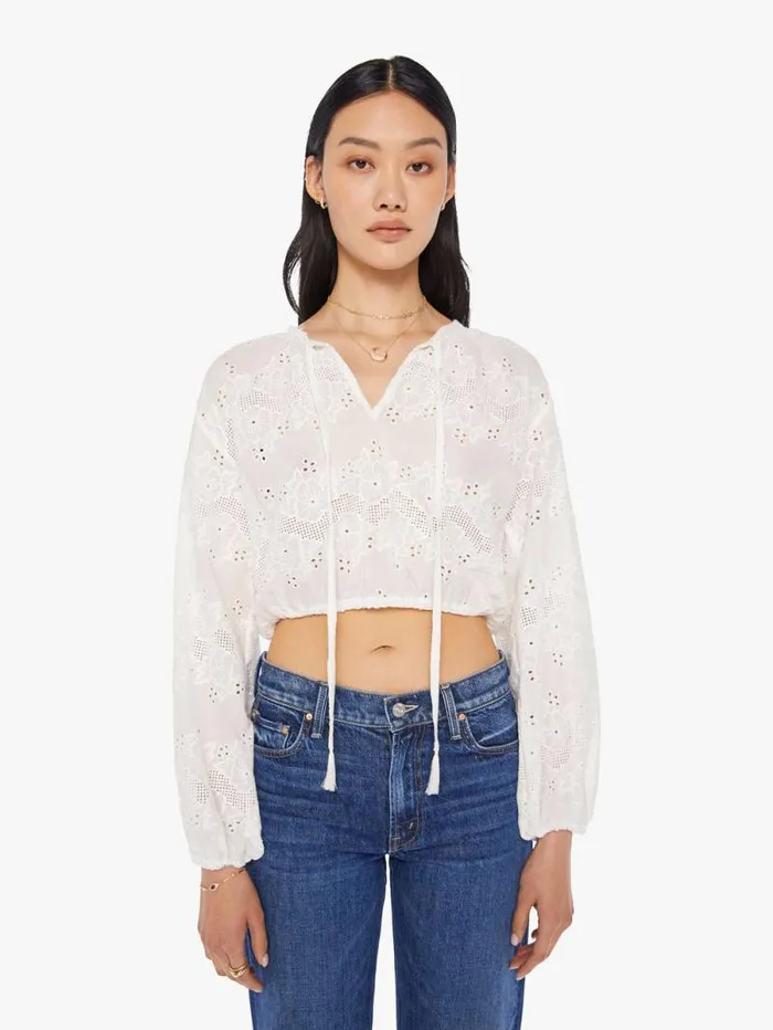 Women Shirts Mother Denim Amelia Top White