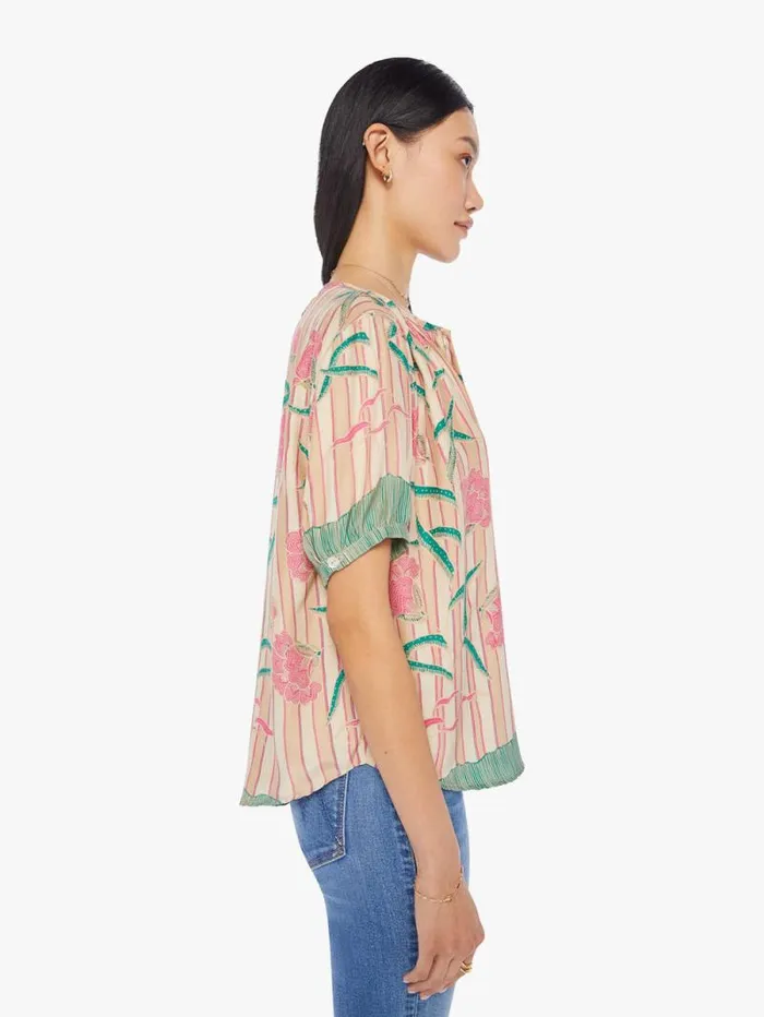 Women Shirts Mother Denim Violet Top Chamomile Rose