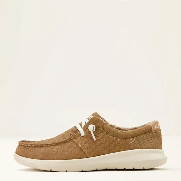 Women Shoes and Sneakers Ariat Hilo Shoe Tan Woven Emboss