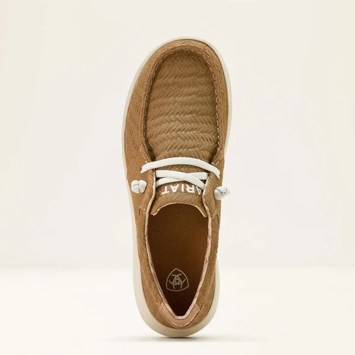 Women Shoes and Sneakers Ariat Hilo Shoe Tan Woven Emboss