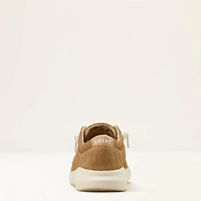 Women Shoes and Sneakers Ariat Hilo Shoe Tan Woven Emboss