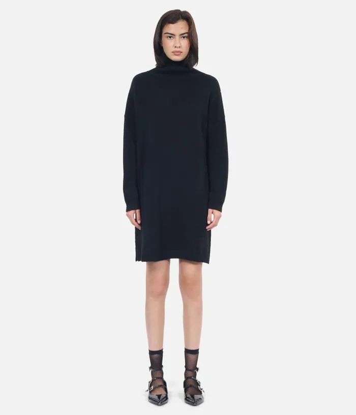 Women Short Black Cashmere Sweater Dress THE KOOPLES Dresses and Jumpsuits