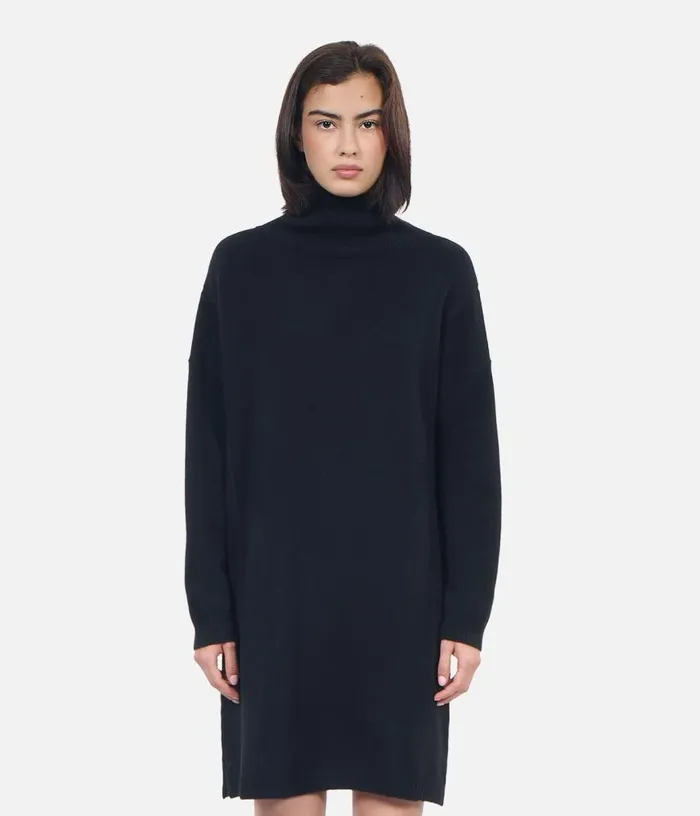 Women Short Black Cashmere Sweater Dress THE KOOPLES Dresses and Jumpsuits