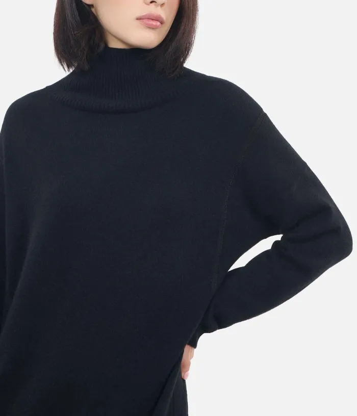 Women Short Black Cashmere Sweater Dress THE KOOPLES Dresses and Jumpsuits