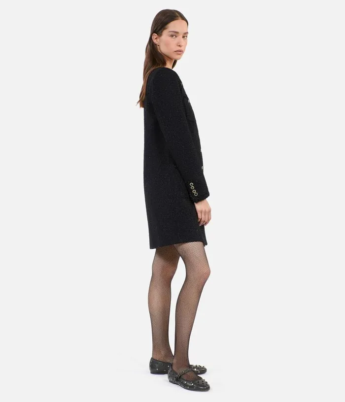 Women Short Black Tweed Dress THE KOOPLES Dresses and Jumpsuits
