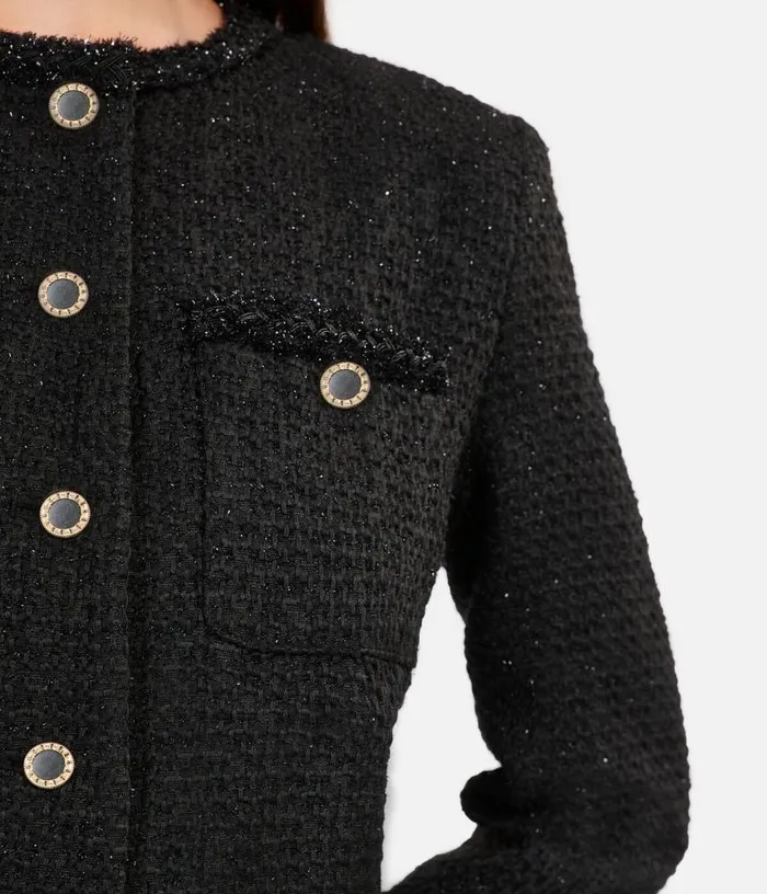 Women Short Black Tweed Dress THE KOOPLES Dresses and Jumpsuits