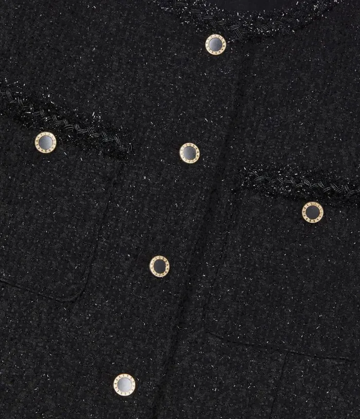 Women Short Black Tweed Dress THE KOOPLES Dresses and Jumpsuits