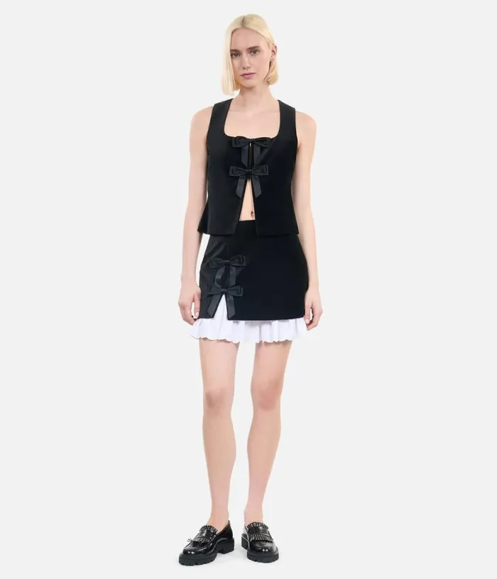 Women Short Black Velvet Skirt THE KOOPLES Skirts and Shorts