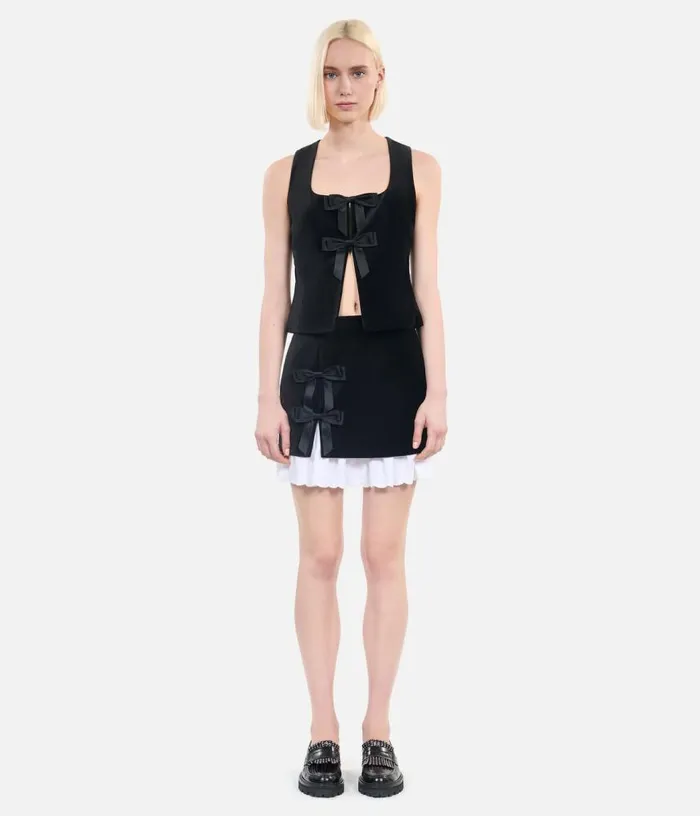 Women Short Black Velvet Skirt THE KOOPLES Skirts and Shorts