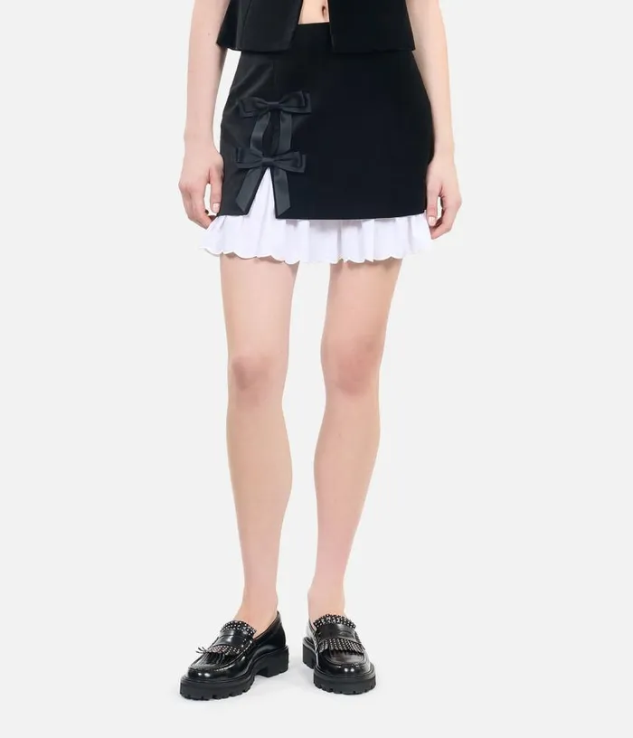 Women Short Black Velvet Skirt THE KOOPLES Skirts and Shorts