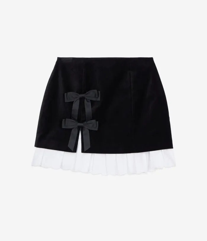 Women Short Black Velvet Skirt THE KOOPLES Skirts and Shorts