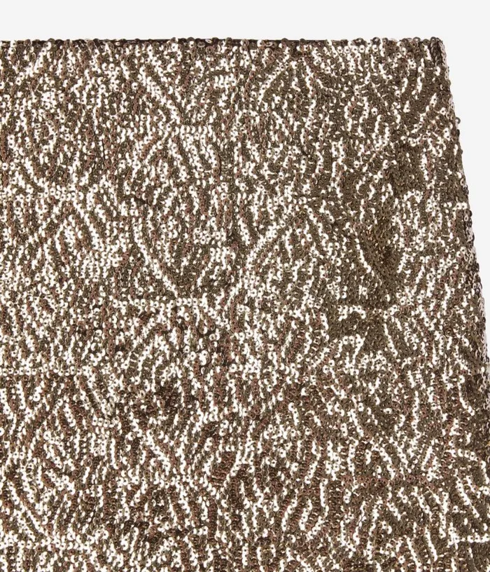 Women Short Golden Sequined Skirt THE KOOPLES Skirts and Shorts