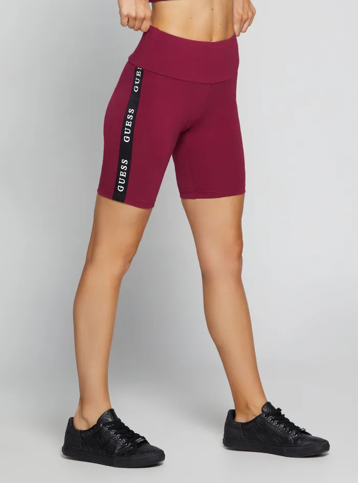Women Shorts GUESS Eco Purple Aline Active Logo Bike Shorts Women Shorts GUESS Eco Purple Aline Active Logo Bike Shorts