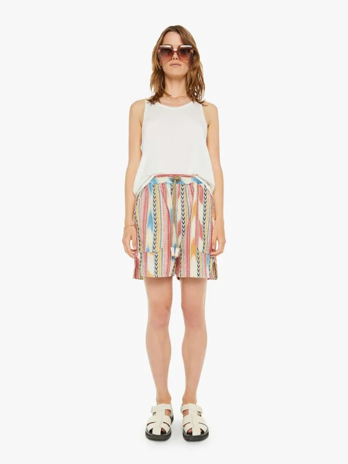 Women Shorts Mother Denim P62 Weekend Short St Tropez Ikat