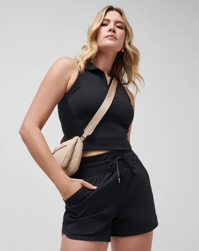 Women Shorts TravisMathew MOVEKNIT TIE SHORT Black Women Shorts TravisMathew MOVEKNIT TIE SHORT Black