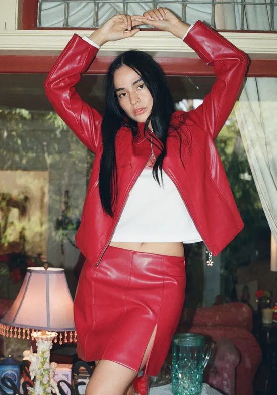 Women Shyla Jacket Cherry Red Jackets Outerwear Lisa Says Gah