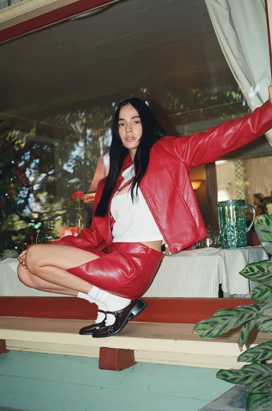 Women Shyla Jacket Cherry Red Jackets Outerwear Lisa Says Gah