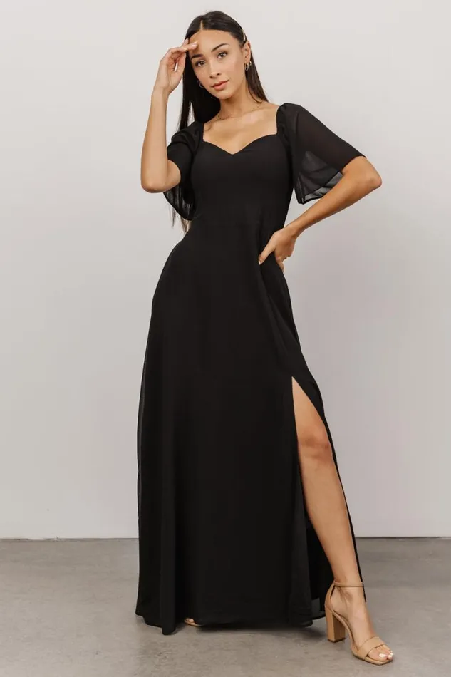Women Sierra Sweetheart Maxi Dress Black Baltic Born The Guest Edit