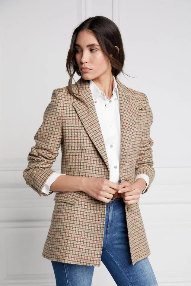 Women Single Breasted Blazer Charlton Tweed Holland Cooper Tailoring