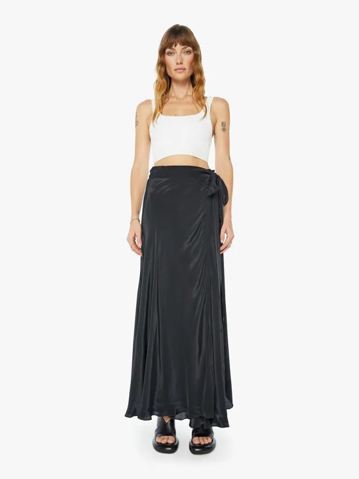 Women Skirts and Dresses Mother Denim Luna Wrap Skirt Black
