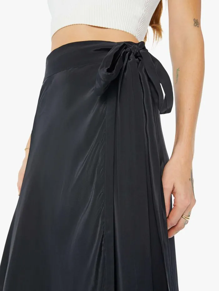 Women Skirts and Dresses Mother Denim Luna Wrap Skirt Black