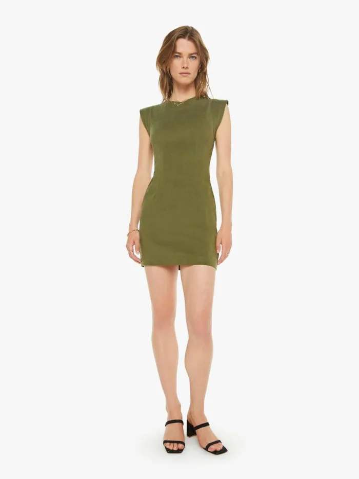 Women Skirts and Dresses Mother Denim Palma Fitted Dress With Back CutOut Olive