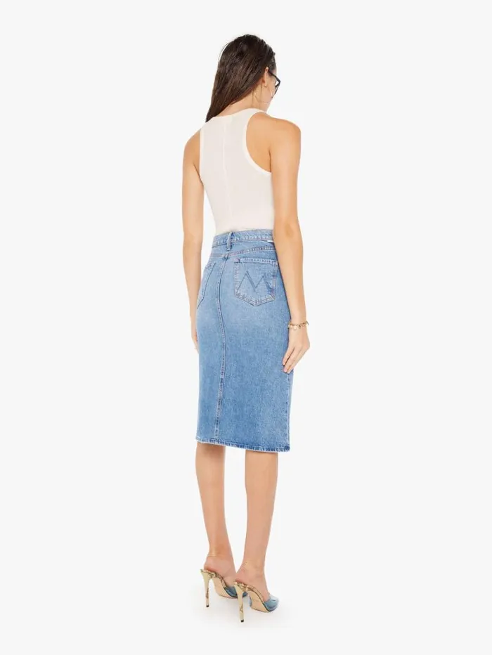Women Skirts and Dresses Mother Denim The Vagabond Midi Skirt Blue medium