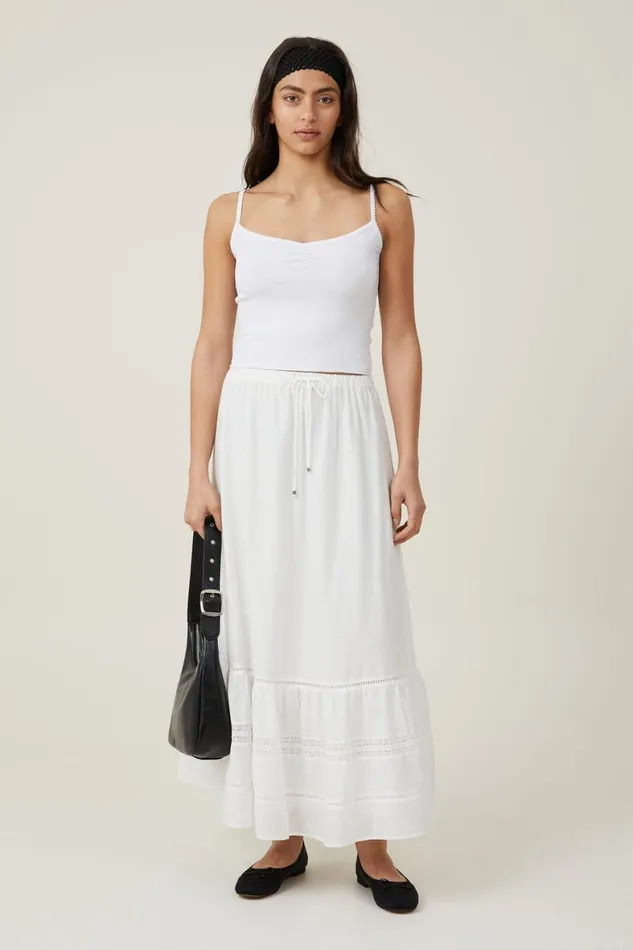 Women Skirts Cotton On Rylee Lace Maxi Skirt White