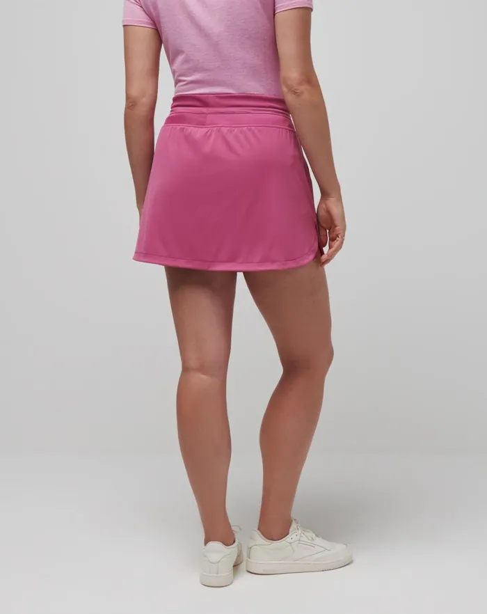 Women Skorts TravisMathew MOVEKNIT TIE SKORT Red Violet