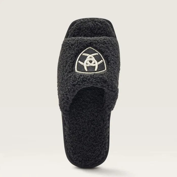 Women Slippers Ariat Cozy Chic Square Toe Slipper Fuzzy Black Women Slippers Ariat Cozy Chic Square Toe Slipper Fuzzy Black