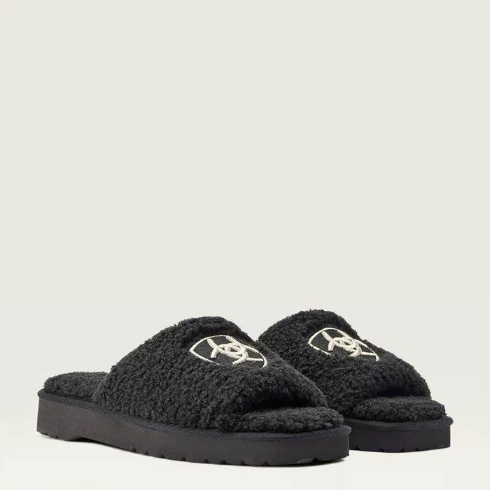 Women Slippers Ariat Cozy Chic Square Toe Slipper Fuzzy Black Women Slippers Ariat Cozy Chic Square Toe Slipper Fuzzy Black