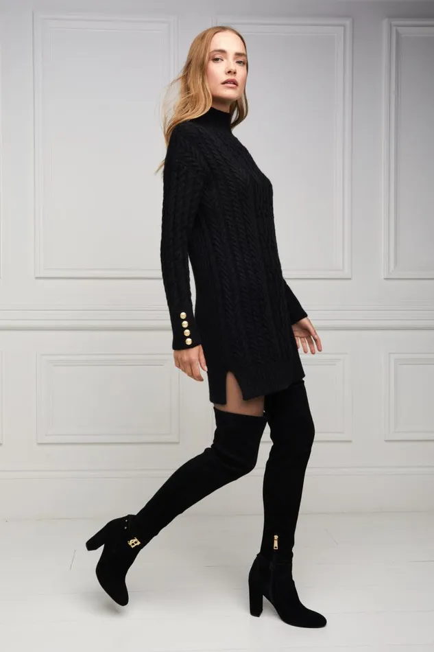 Women Sloane Over The Knee Boot Black Holland Cooper Boots Women Sloane Over The Knee Boot Black Holland Cooper Boots