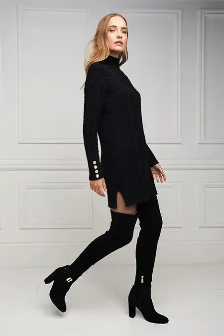 Women Sloane Over The Knee Boot Black Holland Cooper Boots Women Sloane Over The Knee Boot Black Holland Cooper Boots