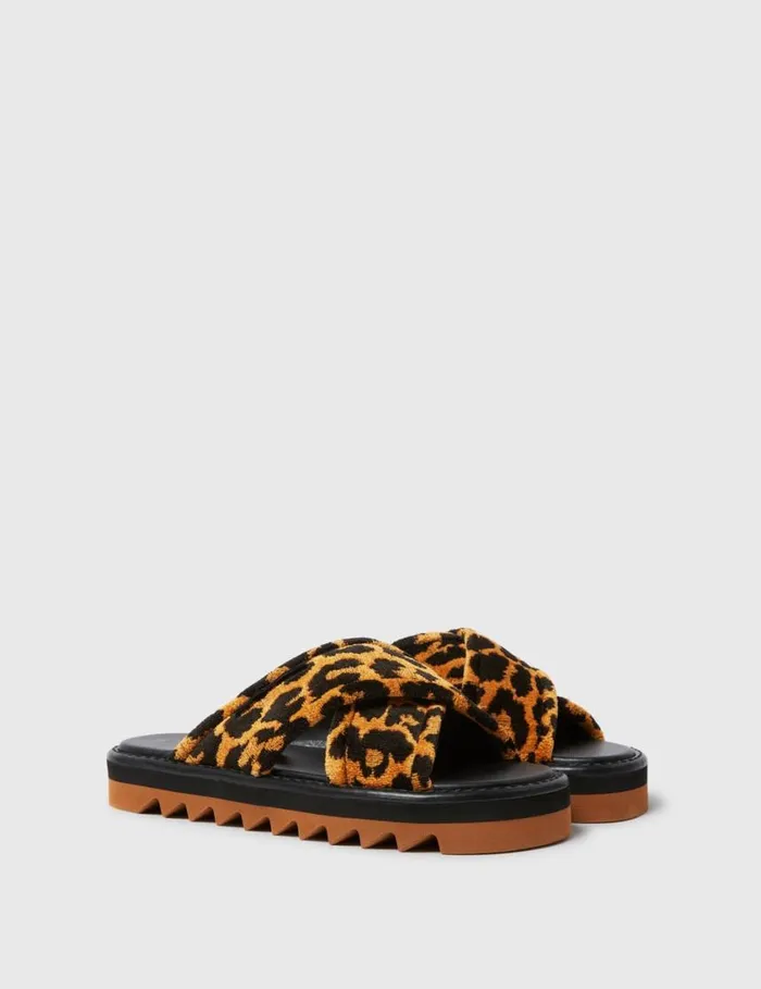 Women SneakElyse Leopard Twisted Sandals Leopard Print Stella McCartney Sandals Women SneakElyse Leopard Twisted Sandals Leopard Print Stella McCartney Sandals