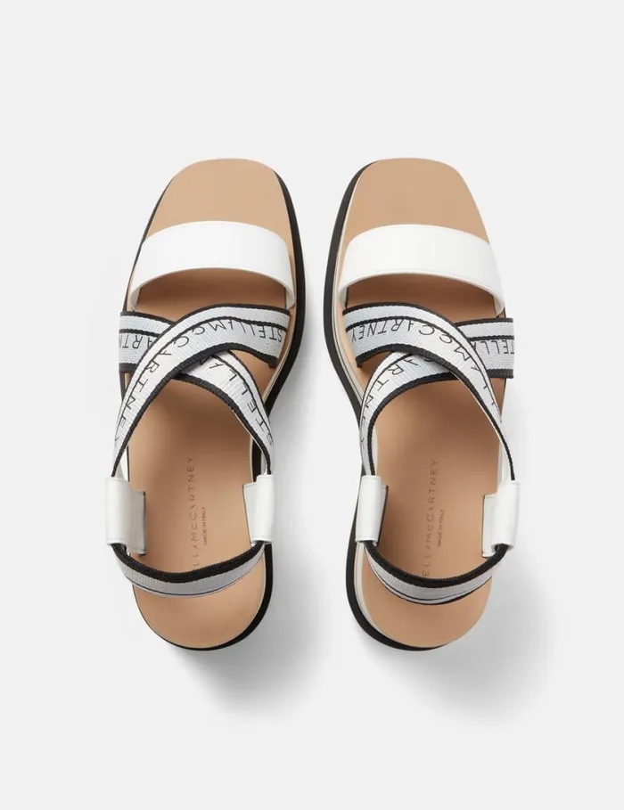 Women SneakElyse Striped Platform Sandals Whiteblack Stella McCartney Sandals Women SneakElyse Striped Platform Sandals Whiteblack Stella McCartney Sandals