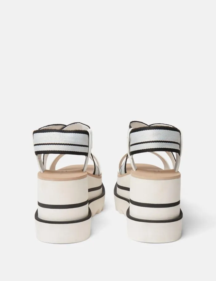 Women SneakElyse Striped Platform Sandals Whiteblack Stella McCartney Sandals Women SneakElyse Striped Platform Sandals Whiteblack Stella McCartney Sandals