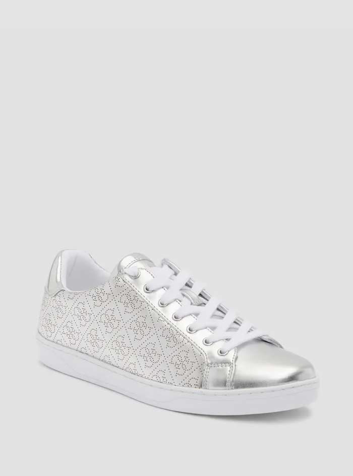 Women Sneakers GUESS Silver Logo Rosalia Low Top Sneakers