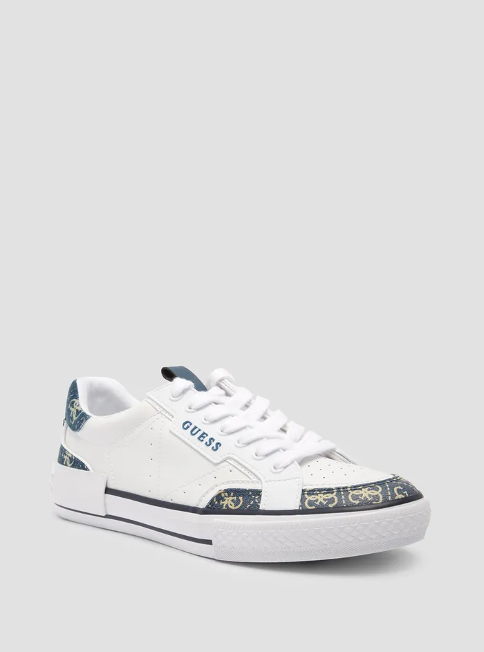 Women Sneakers GUESS White Denim Lollin Low Top Sneakers
