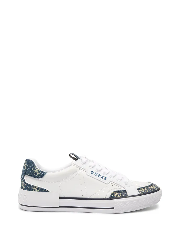 Women Sneakers GUESS White Denim Lollin Low Top Sneakers