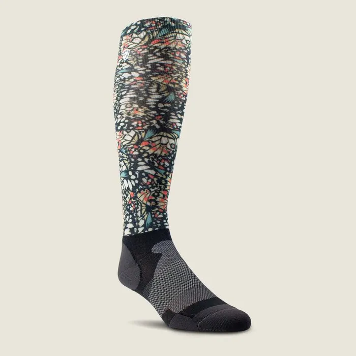 Women Socks Ariat AriatTEK Slim Printed Socks Butterfly
