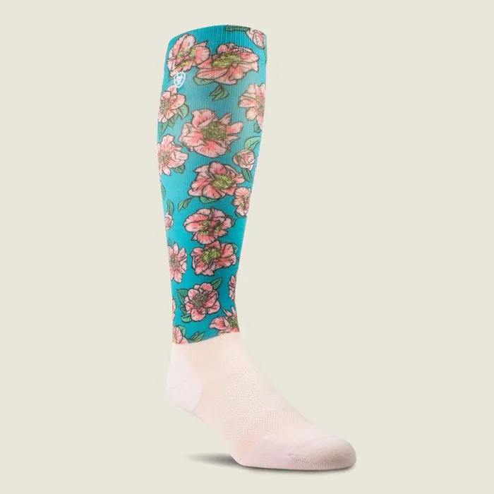 Women Socks Ariat AriatTEK Slim Printed Socks Floral Ceramic