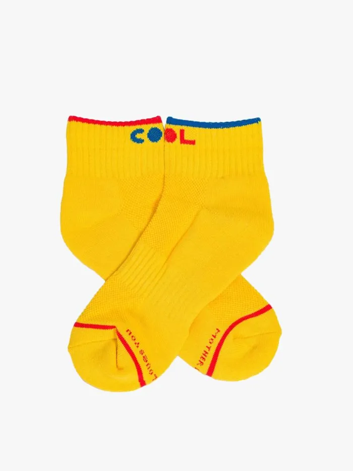 Women Socks Mother Denim Baby Steps Ankle Yellow medium