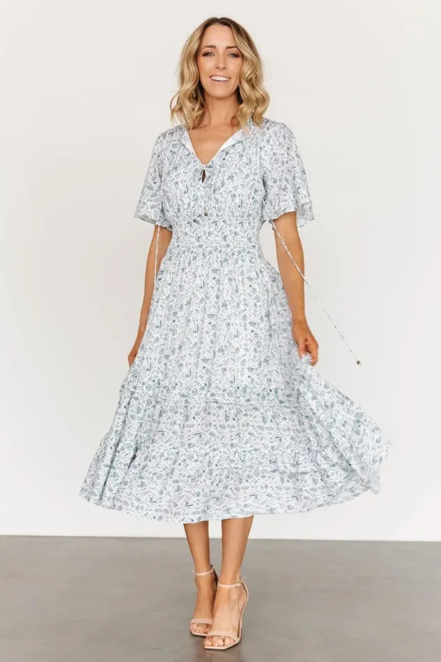 Women Spell Boho Midi Dress White Sage Baltic Born Midi Dresses Women Spell Boho Midi Dress White Sage Baltic Born Midi Dresses