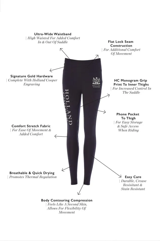 Women Sport Legging Ink Navy Holland Cooper Leggings